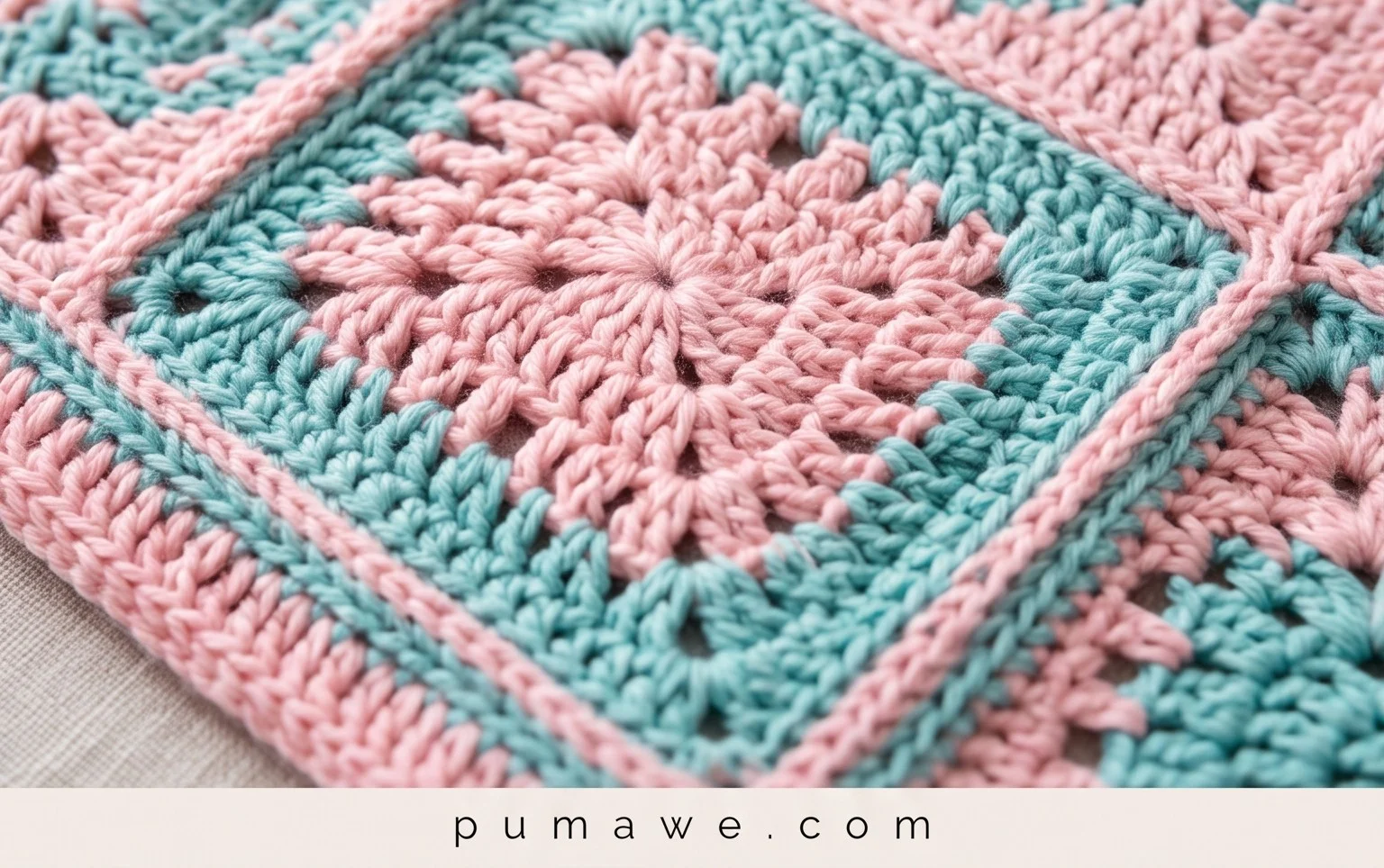 Mosaic Crochet Pattern with Staggered Hearts